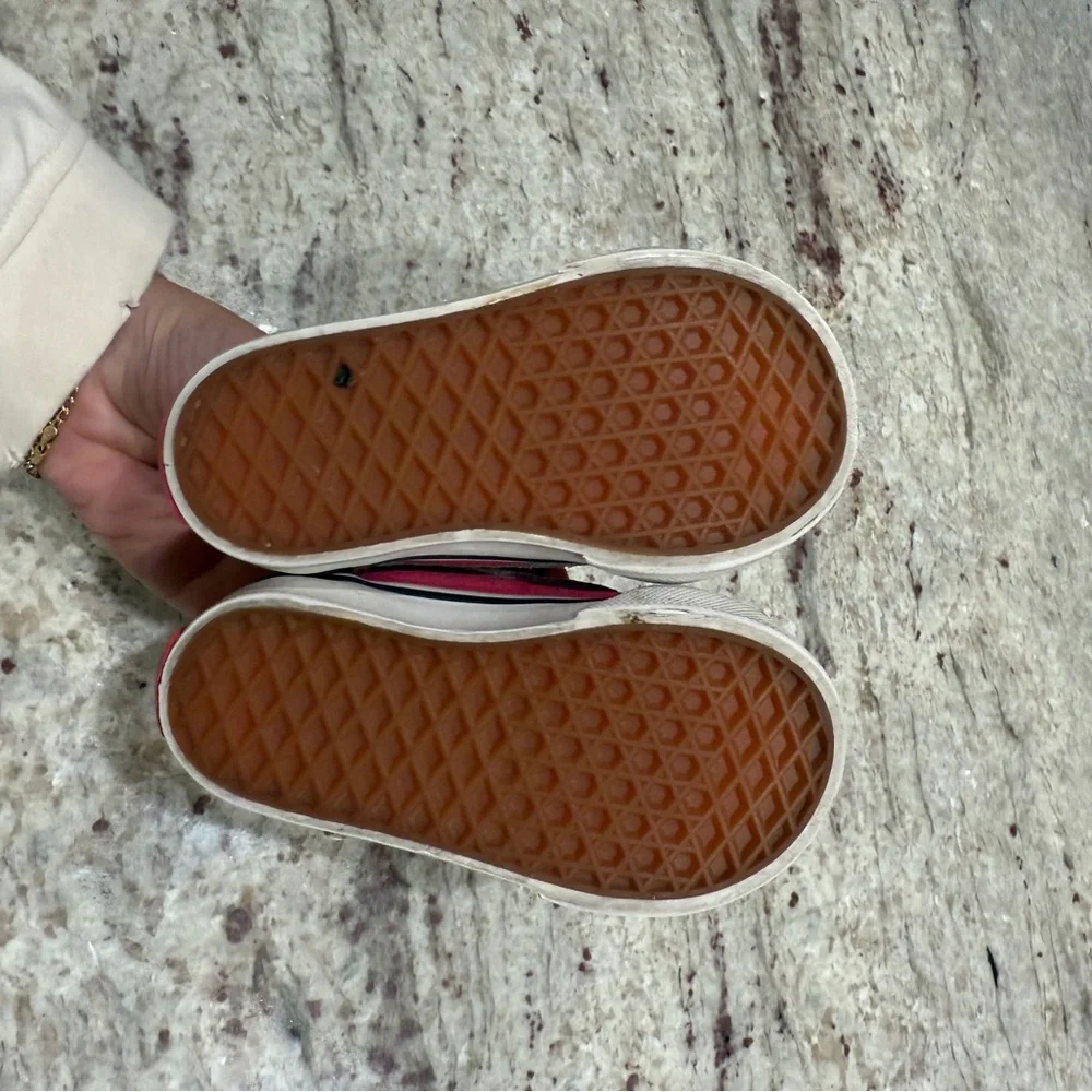 Vans Kids Pink Velcro Skate Sneakers